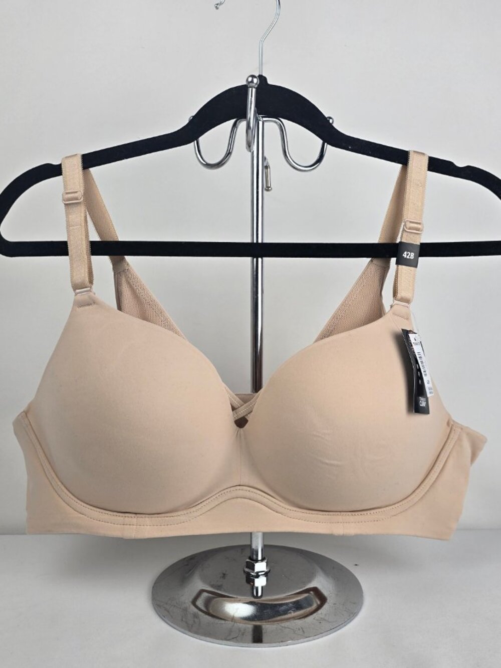 Torrid Curve Beige Wire-Free Push-Up Plunge Bra 42B NWT